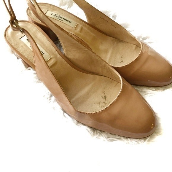 LK Bennett Fawn Chloe Slingback Patent Heels - Picture 3 of 13
